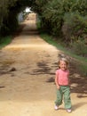 Pretty little girl walking Royalty Free Stock Photo