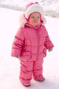 Pretty little girl in winter outerwear.