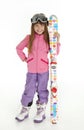 Pretty Little Ski Girl Royalty Free Stock Photo