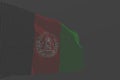 Pretty modern image of Afghanistan isolated flag made of glowing dots wave on grey background - any feast flag 3d illustration