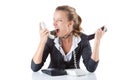 Pretty office manager speaking on the phone Royalty Free Stock Photo