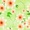 Pretty painted flowers seamless background