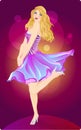 Pretty party girl illustration Royalty Free Stock Photo