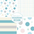 Pretty pastel vector seamless patterns.