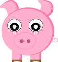 Pretty pig - vector Royalty Free Stock Photo