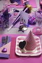 Pretty pink birthday party table Royalty Free Stock Photo