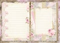 Pretty in pink journaling book pages Royalty Free Stock Photo