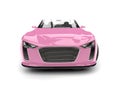 Pretty pink modern cabriolet sports car -front view beauty shot Royalty Free Stock Photo