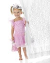 Pretty Princess Curtain-Clutcher Royalty Free Stock Photo