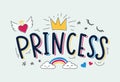 Pretty princess inspirational card quote banner