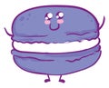 Pretty purple macaron, illustration, vector