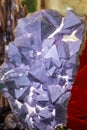 Natural purple crystal stone, adobe rgb Royalty Free Stock Photo
