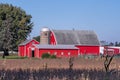 Pretty red barn on a farm Royalty Free Stock Photo