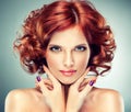 Pretty red-haired girl Royalty Free Stock Photo