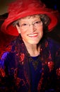 Pretty Red Hat Lady Royalty Free Stock Photo