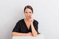 Portrait of woman in lagom style Royalty Free Stock Photo