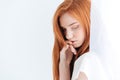 Pretty redhead woman Royalty Free Stock Photo