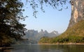 A pretty scene along the Li River between Guilin and Yangshuo in Guangxi Province, China