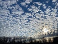 Pretty Scudding Cloud Formations in December Royalty Free Stock Photo