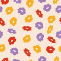 Pretty seamless vector multi-coloured pattern background.