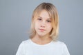 Pretty serious teen girl portrait Royalty Free Stock Photo