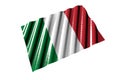 beautiful independence day flag 3d illustration - shining flag of Italy with large folds lying flat isolated on white,