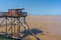 Fishing hut on the Gironde estuary in the Bordeaux region