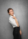 Pretty smiling young woman in office clothes Royalty Free Stock Photo