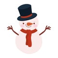pretty snowman design Royalty Free Stock Photo