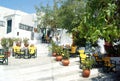 Pretty square in the old town, at the Greek island of Amorgos