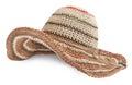 Pretty straw hat isolate is on white background with clipping path Royalty Free Stock Photo