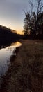 Pretty stream sunset nature Royalty Free Stock Photo