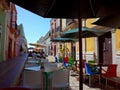 A pretty street in Campeche in Mexico