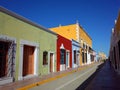 A pretty street in Campeche in Mexico