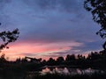 Pretty sunset and lake