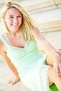 Pretty teen girl with blonde hair Royalty Free Stock Photo