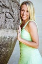 Pretty teen girl with blonde hair Royalty Free Stock Photo