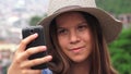 Pretty Teen Girl Taking Selfy Royalty Free Stock Photo