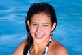 Pretty teenage girl in a pool Royalty Free Stock Photo