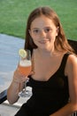 Teenage girl with non alcoholic cocktail