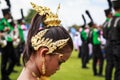 Pretty Thai girl wearing typical Thai dress