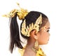 Pretty Thai girl wearing typical Thai dress