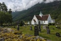 Pretty timber church in Olden Norway