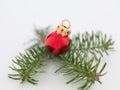 Pretty tiny red christmas globe Royalty Free Stock Photo