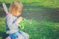 Pretty toddler girl with butterfly wings Royalty Free Stock Photo