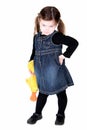 Pretty toddler girl with hand on hips Royalty Free Stock Photo