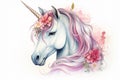 pretty unicorn, cartoon design illustrated by Generative AI