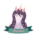 Pretty unicorn with starry mane