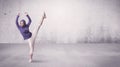 Pretty urban dancer with empty background Royalty Free Stock Photo