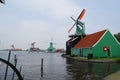 Dutch windmills at Zaandam Time Museum Royalty Free Stock Photo